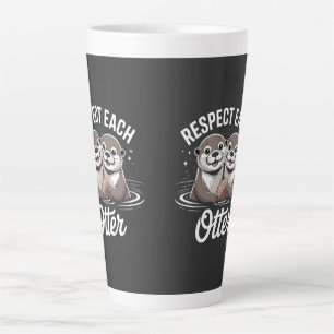 Otter Respecteren Elkaar Grappig Latte Mok