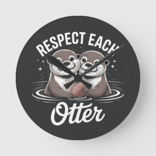 Otter Respecteren Elkaar Grappig Ronde Klok