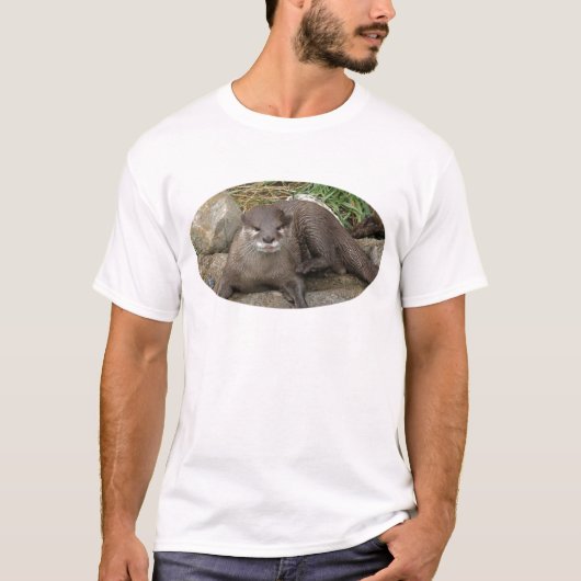 Otter Resting Mannen T-Shirt (Voorkant)