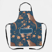 Otter Retro Kleurrijk Gepersonaliseerd Patroon Schort (Voorkant)