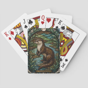 Otter River Bocht Illumina Glas in Lood Pokerkaarten