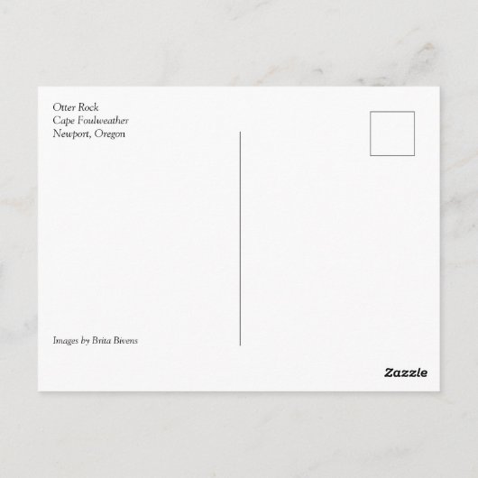 Otter Rock, Cape Foulweather, Newport, Oregon Briefkaart (Achterkant)