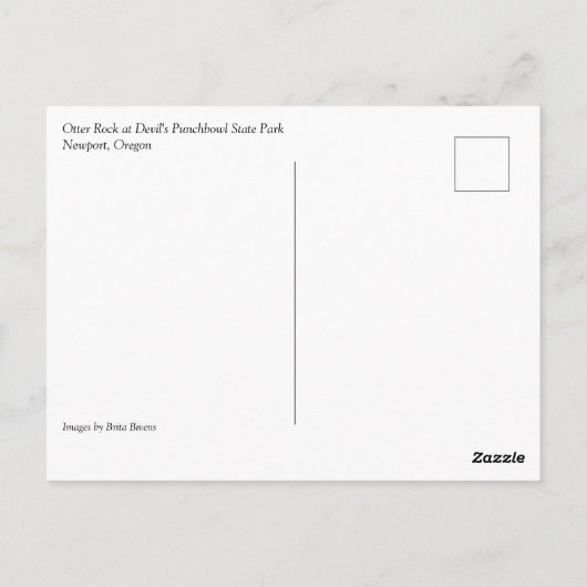 Otter Rock in Devil's Punchbowl State Park, Oregon Briefkaart (Achterkant)