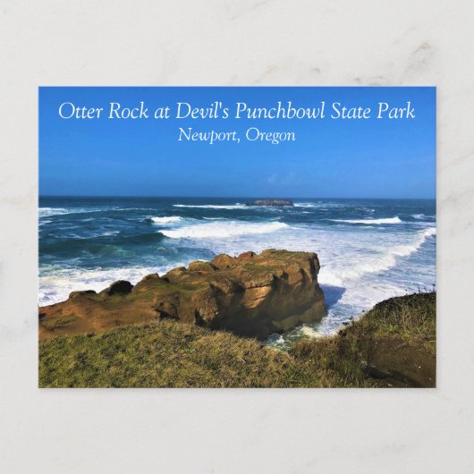 Otter Rock in Devil's Punchbowl State Park, Oregon Briefkaart (Voorkant)