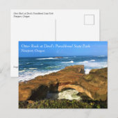 Otter Rock in Devil's Punchbowl State Park, Oregon Briefkaart (Voorkant / Achterkant)