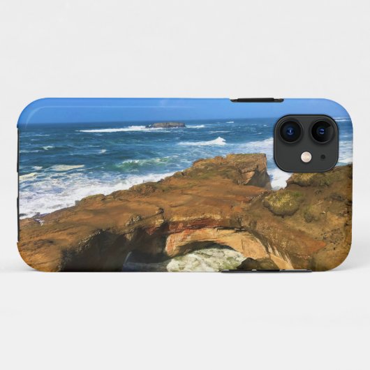 Otter Rock in Devil's Punchbowl State Park, Oregon Case-Mate iPhone Case (Achterkant (horizontaal))