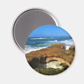 Otter Rock in Devil's Punchbowl State Park, Oregon Magneet (Voorkant / Achterkant)