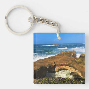 Otter Rock in Devil's Punchbowl State Park, Oregon Sleutelhanger
