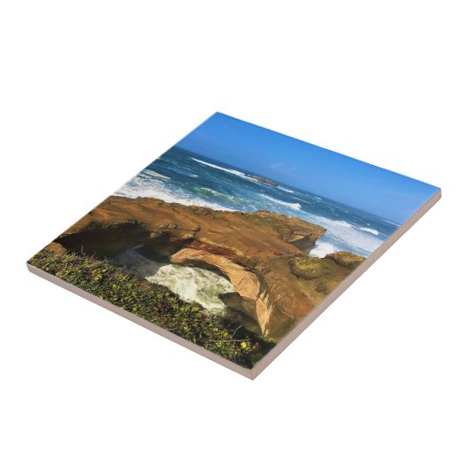 Otter Rock in Devil's Punchbowl State Park, Oregon Tegeltje (Zijkant)