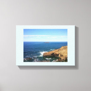 Otter Rock, Oregon Coast Canvas Afdruk