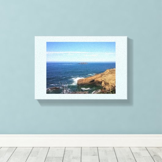 Otter Rock, Oregon Coast Canvas Afdruk (Insitu (Houten vloer))
