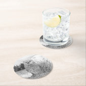 otter ronde kartonnen onderzetter (Insitu)