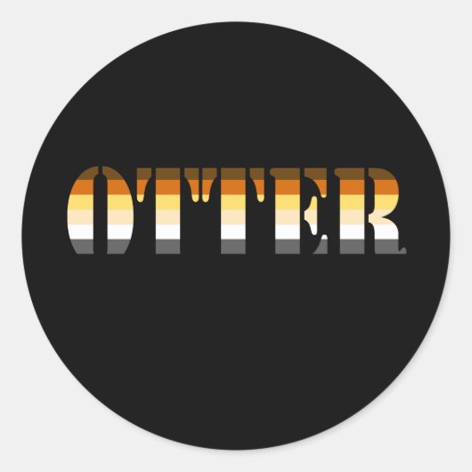 OTTER RONDE STICKER (Voorkant)