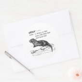 Otter Ronde Sticker (Envelop)
