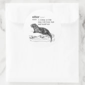 Otter Ronde Sticker (Tas)