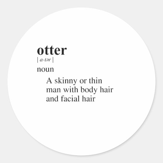 Otter Ronde Sticker (Voorkant)