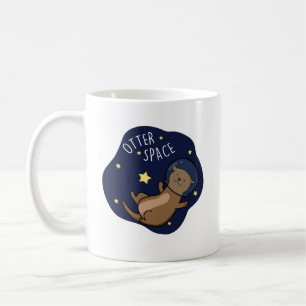 Otter Ruimte Grappige Astronaut Otter Pun Koffiemok