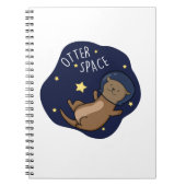 Otter Ruimte Grappige Astronaut Otter Pun Notitieboek (Voorkant)