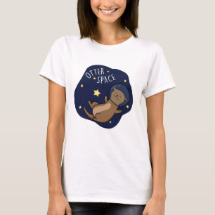Otter Ruimte Grappige Astronaut Otter Pun T-shirt