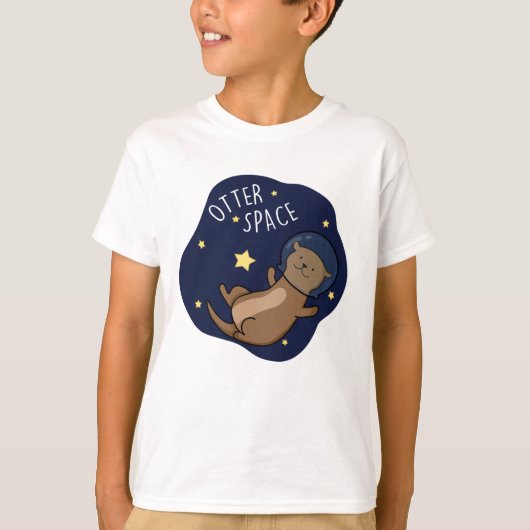 Otter Ruimte Grappige Astronaut Otter Pun T-shirt (Voorkant)