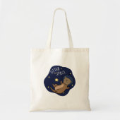 Otter Ruimte Grappige Astronaut Otter Pun Tote Bag (Voorkant)