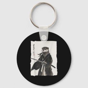 Otter Samurai Janpanese Warrior Art Anime Sleutelhanger