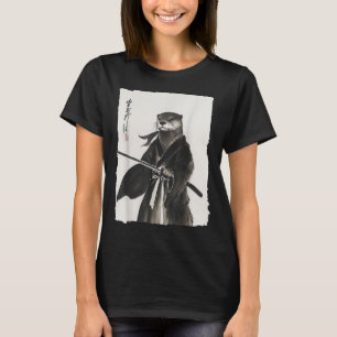 Otter Samurai Janpanese Warrior Art Anime T-shirt