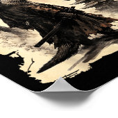 Otter Samurai Retro Ufo Japanese Warrior Art Graph Poster (Hoek)