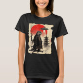 Otter Samurai Retro Ufo Japanese Warrior Art Graph T-shirt (Voorkant)