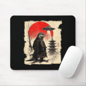Otter Samurai Retro Ufo Japanse Krijger Kunst Graf Muismat (Met muis)