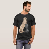 Otter Schaakstuk Pion Schaken T-shirt (Voorkant volledig)