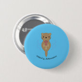 Otter Schattig Ronde Button 5,7 Cm (Voorkant /achterkant)