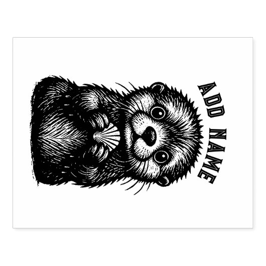 Otter & Shell Rubberstempel (Afrduk)