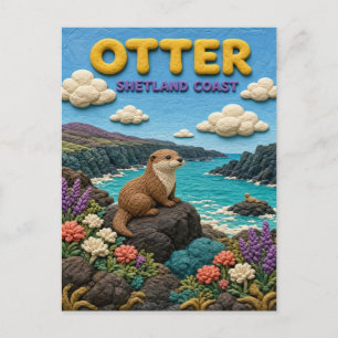 Otter Shetland Kust Moderne KlayKoo Briefkaart
