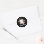 Otter Sight guy Funny Animal Pun Dark BG Ronde Sticker (Envelop)
