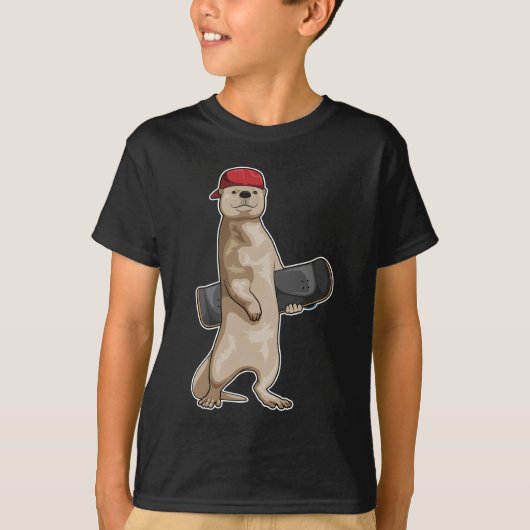 Otter Skateboard Sport T-shirt (Voorkant)