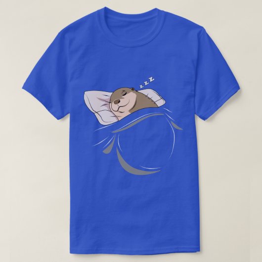otter slapende dier dutje sluimeren t-shirt (Design voorkant)