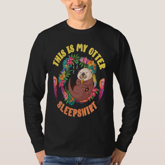 Otter Sleeping Otter Sea Otter  Otter Sleep T-shirt (Voorkant)