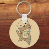 Otter-Sleutelhanger voor winterwintersneeuwen met  Sleutelhanger (Voorkant)