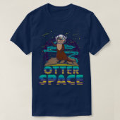 Otter Space Astronaut Galaxy Science Astronomy Ani T-shirt (Design voorkant)