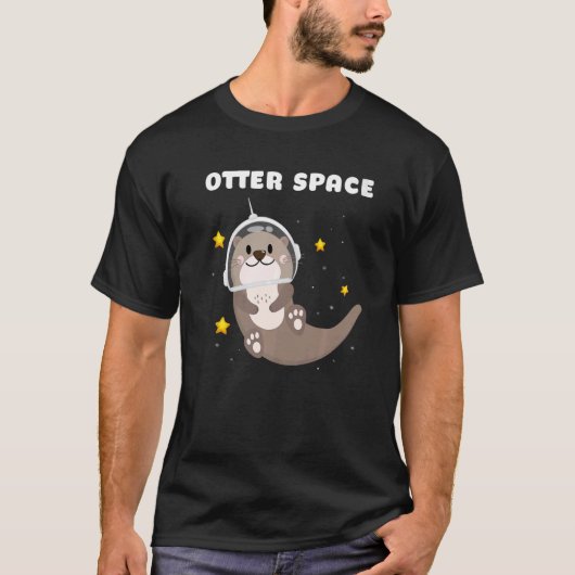 Otter Space Astronomy Science T-shirt (Voorkant)
