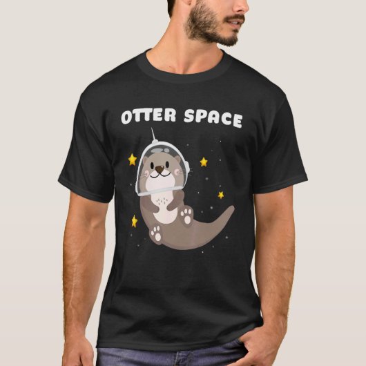 Otter Space Astronomy Science T-shirt (Voorkant)