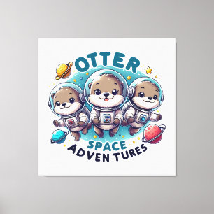 Otter Space Avonturen Canvas Afdruk