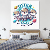 Otter Space Avonturen Canvas Afdruk (Insitu (Slaapkamer))