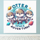 Otter Space Avonturen Canvas Afdruk (Insitu (Houten vloer))