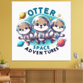 Otter Space Avonturen Canvas Afdruk (Insitu (Woonkamer))
