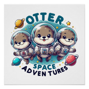 Otter Space Avonturen Perfect Poster