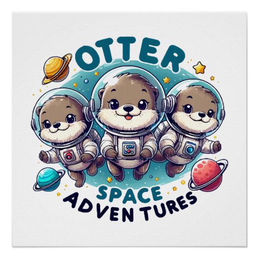 Otter Space Avonturen Perfect Poster (Voorkant)