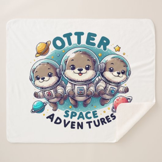 Otter Space Avonturen Sherpa Deken (Voorkant (horizontaal))