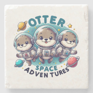 Otter Space Avonturen Stenen Onderzetter